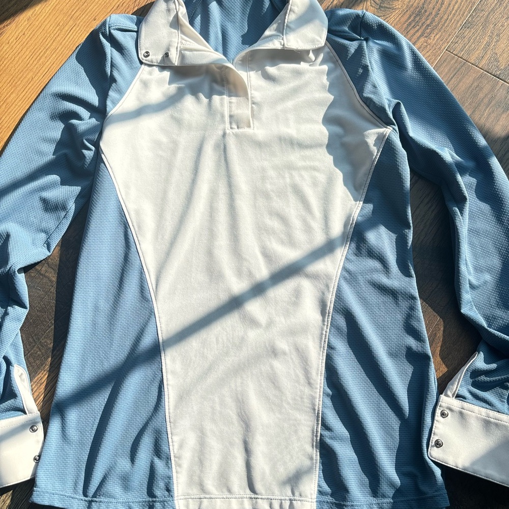 RJs Classics Equestrian Long Sleeve Blue Show shirt